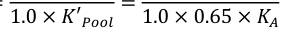Equation: 1.0 ×K′_{Pool} 1.0 × 0.65 ×K_A