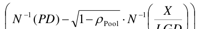 Equation: −[1] −[1] X N (PD) − 1−ρPool ⋅ N