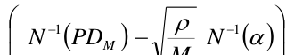 Equation: −1 ρ −1 N (PDM ) − N ()α
