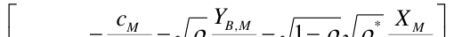 Equation: cM B,M * XM