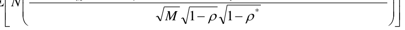 Equation: M 1− ρ 1− ρ