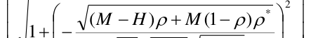 Equation: (M − H )ρ+ M 1(− ρ)ρ
