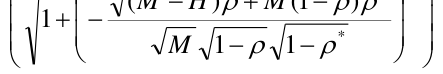 Equation: M 1− ρ 1− ρ