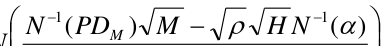 Equation: N (PDM ) M − ρ H N (α)