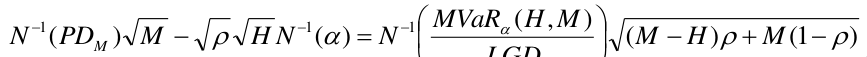 Equation: −1 −1 −1 α N (PDM ) M − ρ H N (α) = N (M − H)ρ+ M 1(− ρ)