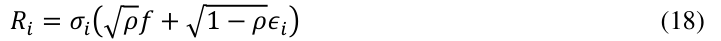 Equation: Ri = σi ρf+ 1 −ρεi (18)