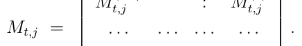 Equation: Mt,j = .