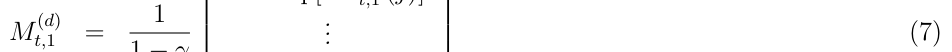Equation: Mt,(d[1]) = ... (7)