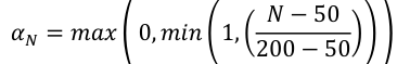 Equation: ααNN = mmmmmm 0, mmmmmm 1, NN− 50 200 −50