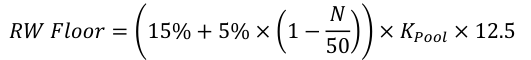 Equation: RRRR FFFFFFFFFF= 15% + 5% × 1 − NN 50 × KKPPPPPPPP × 12.5