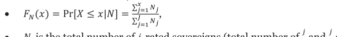 Equation: _x σ_{j=1Nj} x ܨ_N(ݔ)=[ܺ≤ݔȁܰ]= σ_{Jj=1Nj}, _j _j