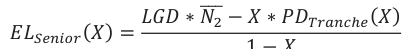 Equation: −ܺכ ܲܦ_{Trancℎe}(ܺ) ܧܮ_{Senior}(ܺ)= ܮܩܦכ ܰ_2