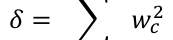 Equation: δ= wc[2]