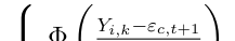 Equation: Yi,k−εc,t+1