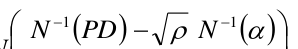 Equation: N (PD) − ρ N ()α