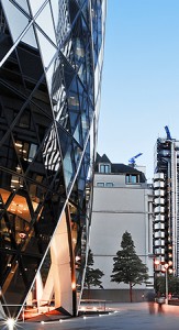 Buildings in the London financial district