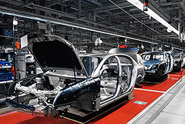 Industrial manufacturing of car bodies