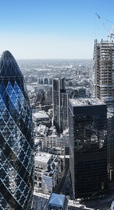 London Skyline: the Gherkin and other buildings