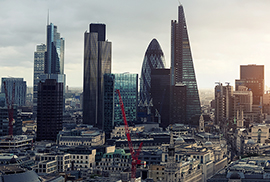 London Skyline: Gherkin and other buildings