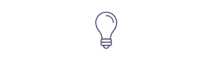 Blue lightbulb icon